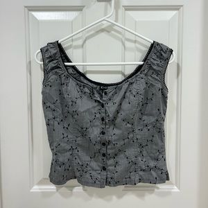 Vintage Button Up Tank Top